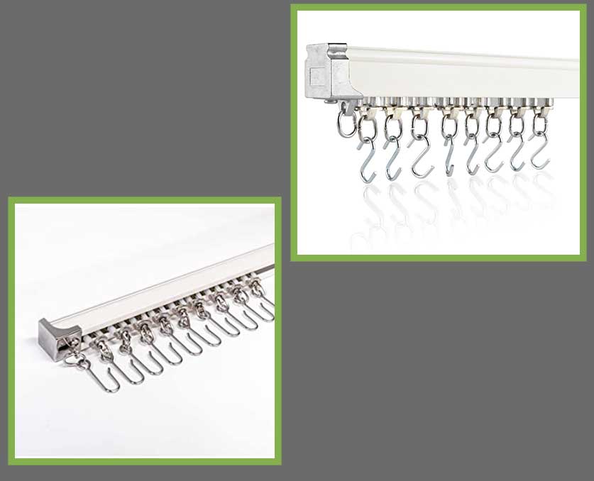 Double curtain track installation